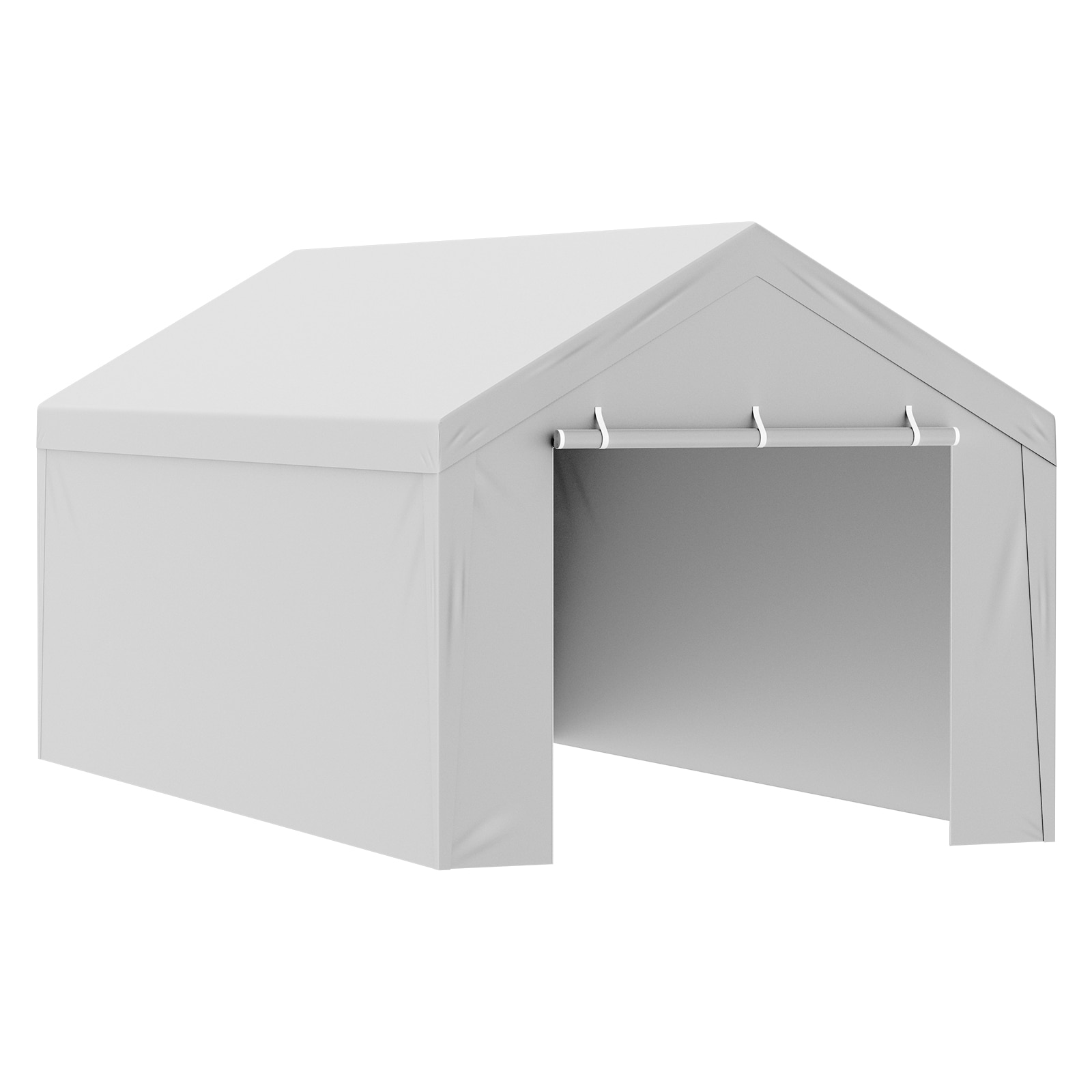 Carport Replacement Canopy Cover With Side Wall, Heavy-duty Tarp_voghion.com